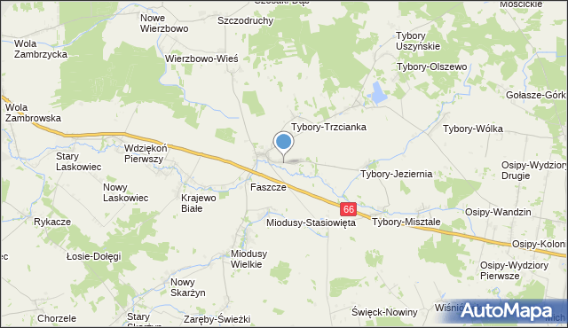 mapa Jabłonka-Świerczewo, Jabłonka-Świerczewo na mapie Targeo